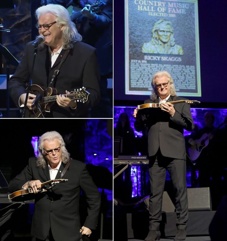 Bathed in the soft glow of the stage lights, Ricky Skaggs stepped ...